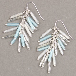 Fluttering Fringe Miyuki Twisted Bugle Earrings